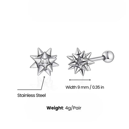 Spiky Ball Stud Earrings Dimensions and Weight