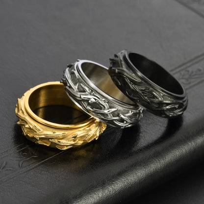 Spinner Thorns Rings Gold and Black Details