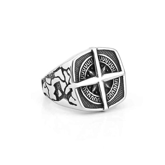 Square Compass Ring Xenos Jewelry