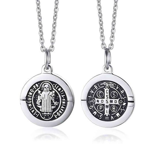 St Benedict Medal Pendant for Men Xenos Jewelry