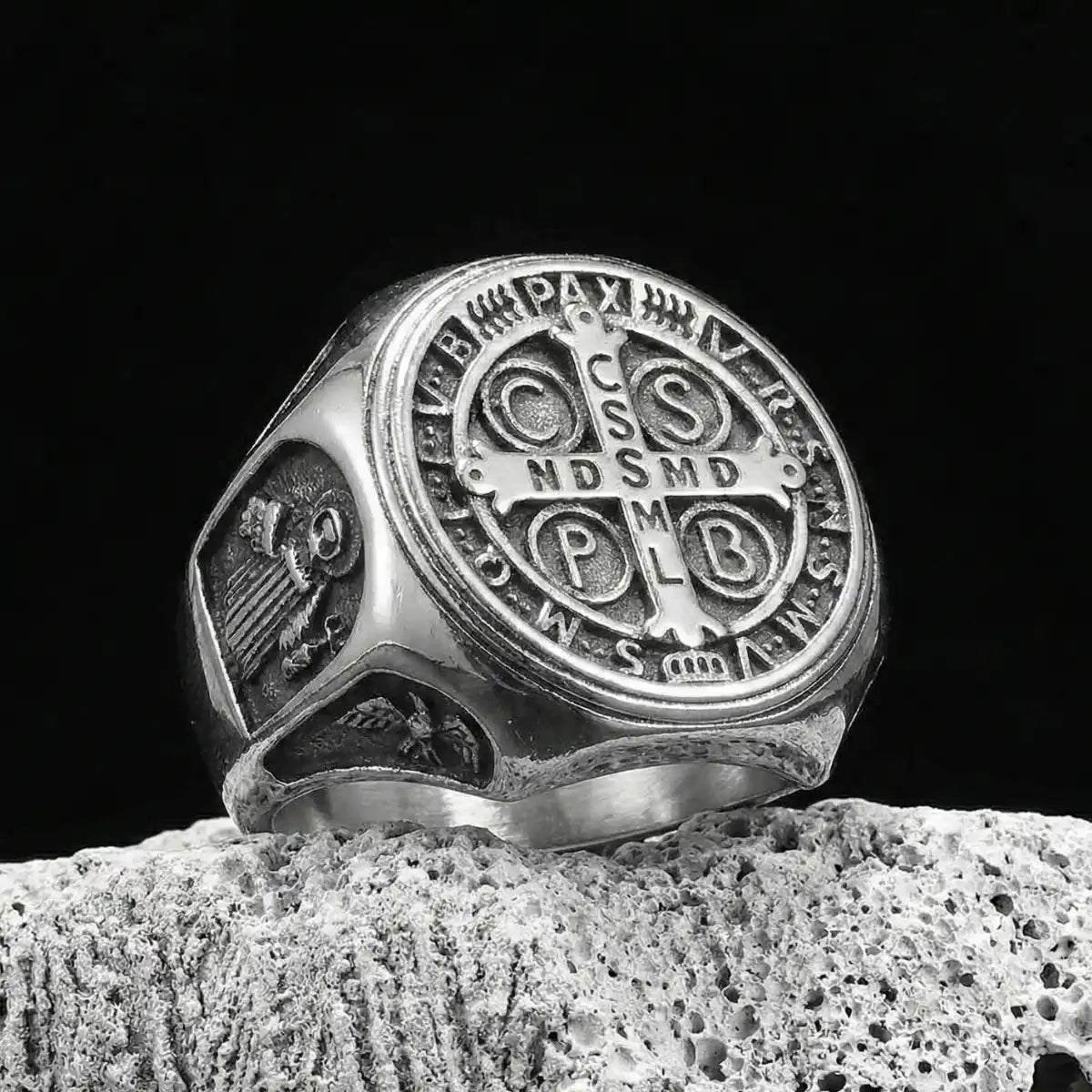 St Benedict Stainless Steel Ring