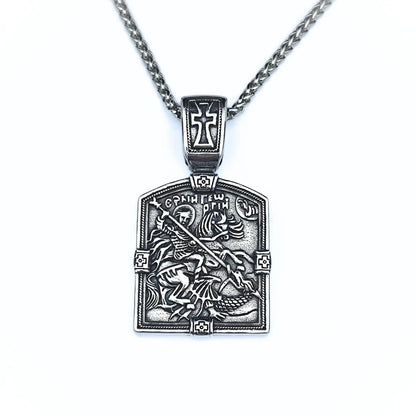 St George Medal Pendant with Chain
