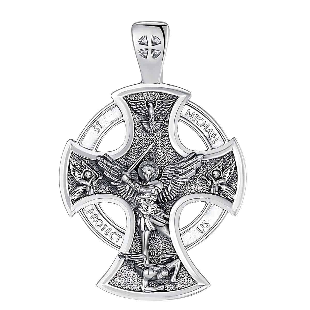St. Michael the Archangel met Devil Goud Vergulden Ketting St. Michael the Archangel met Devil Goud Vergulden Ketting