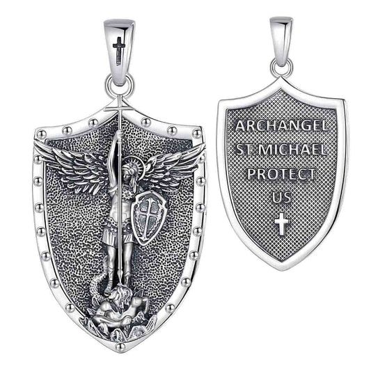 St Michael Shield Necklace Pendant Only Xenos Jewelry