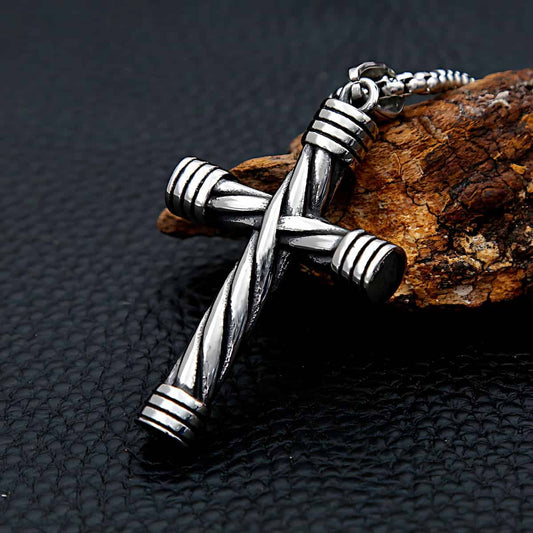 Stainless Steel Cross Necklace Xenos Jewelry