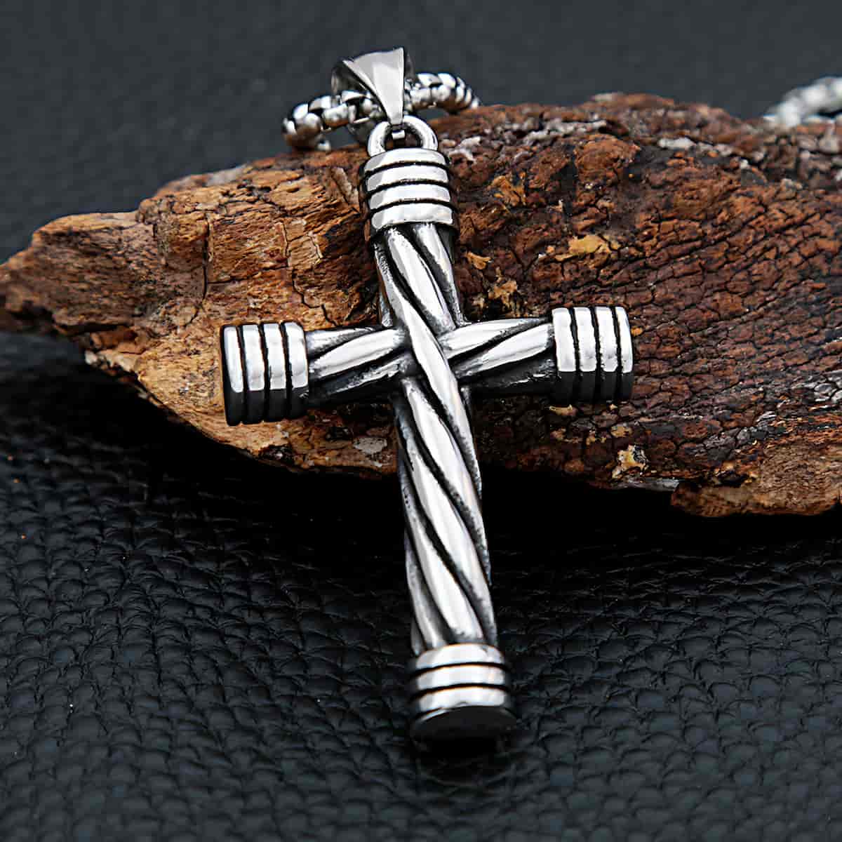 Stainless Steel Cross Necklace Xenos Jewelry