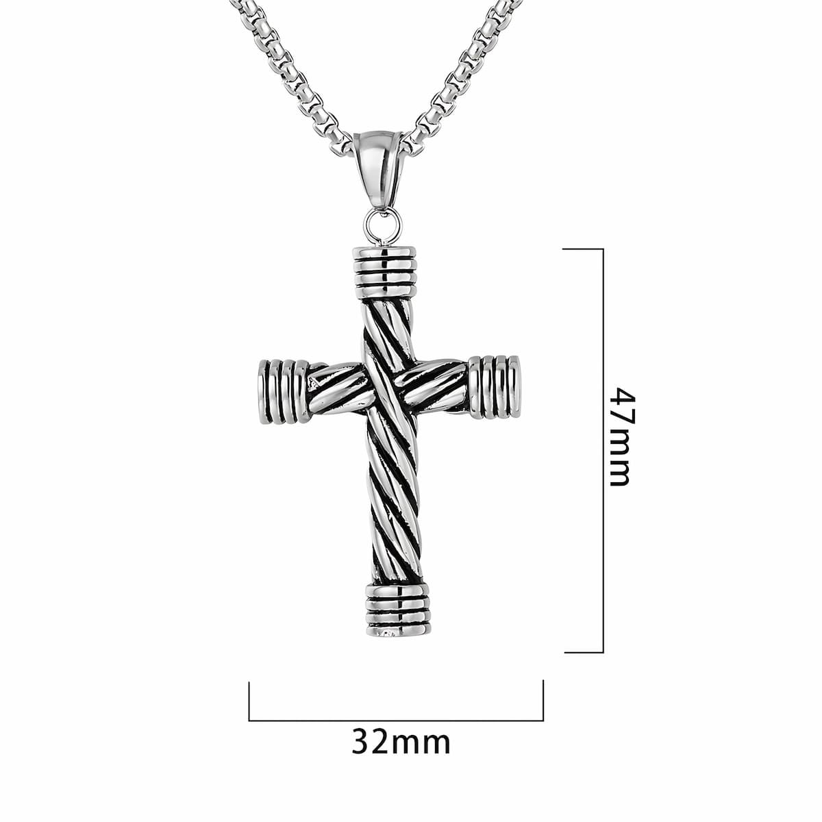 Stainless Steel Cross Necklace Size Xenos Jewelry
