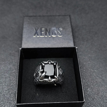 Stainless Steel Dragon Claw Ring Presented in Box