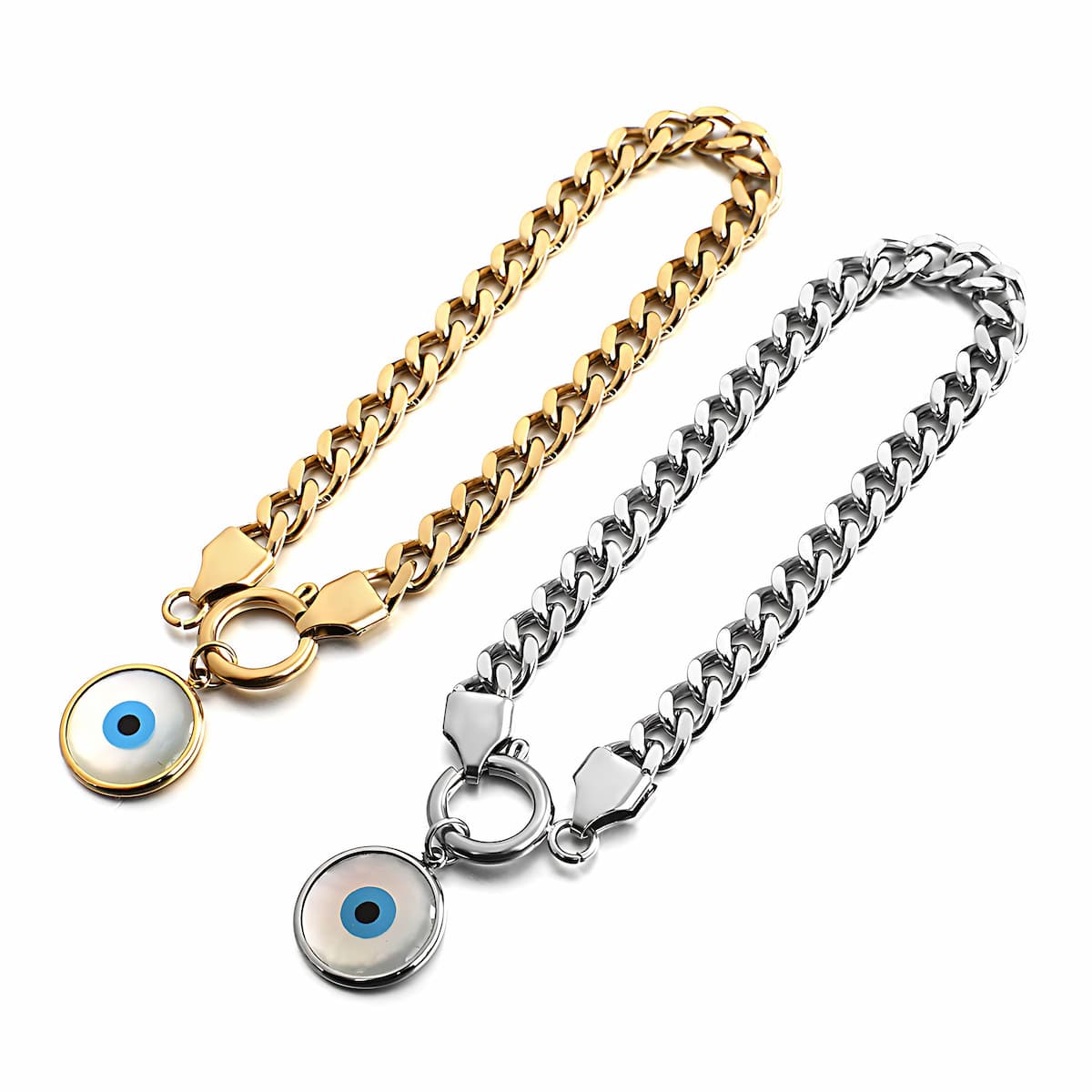 Stainless Steel Evil Eye Bracelet for Women Xenos Jewelry