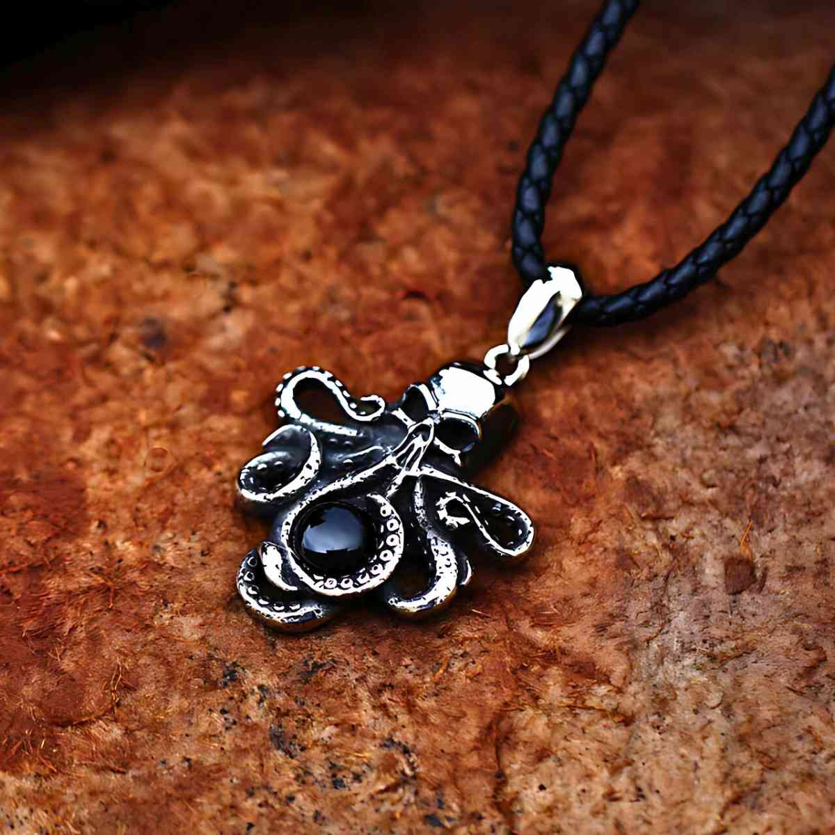 Stainless Steel Evil Eye Skull Octopus Necklace