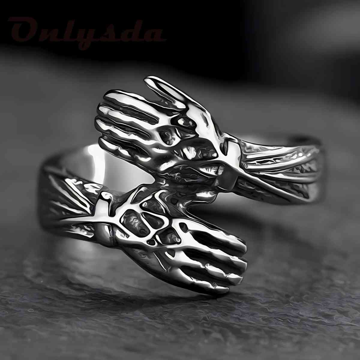 Stainless Steel Hug Ring for Men & Women