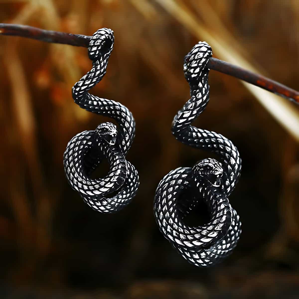 Stainless Steel Snake Pendant Xenos Jewelry
