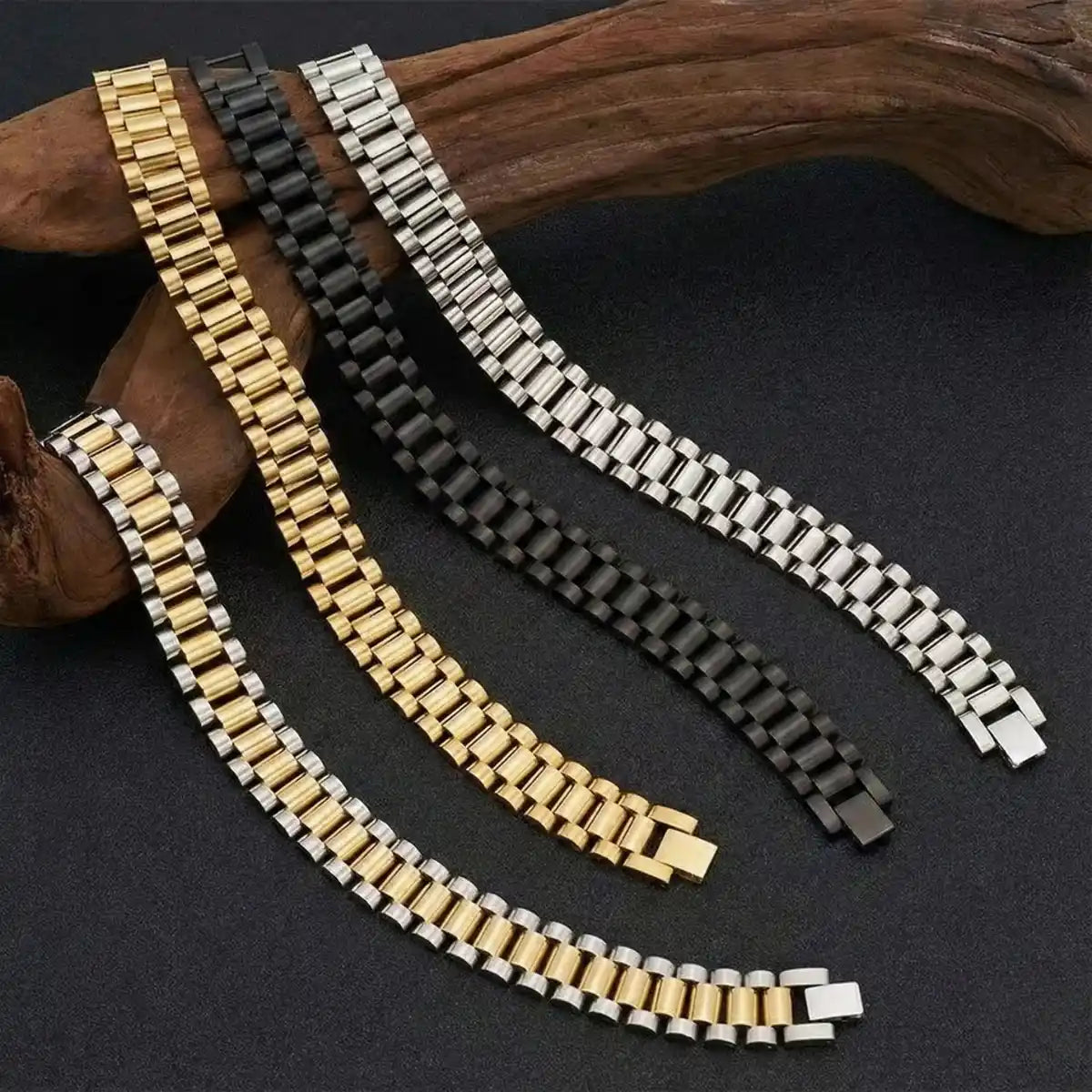 Stainless Steel Watch Band Chain Bracelet Details