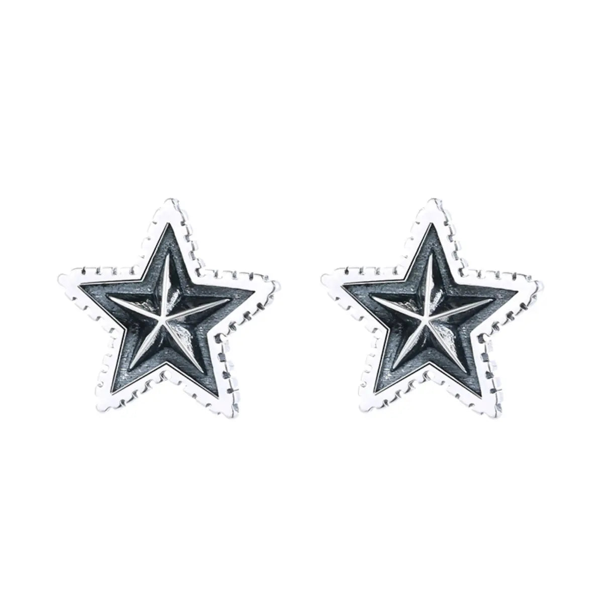 Star Stud Earrings Sterling Silver