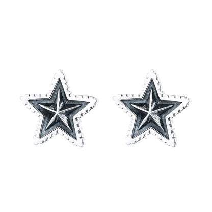 Star Stud Earrings Sterling Silver