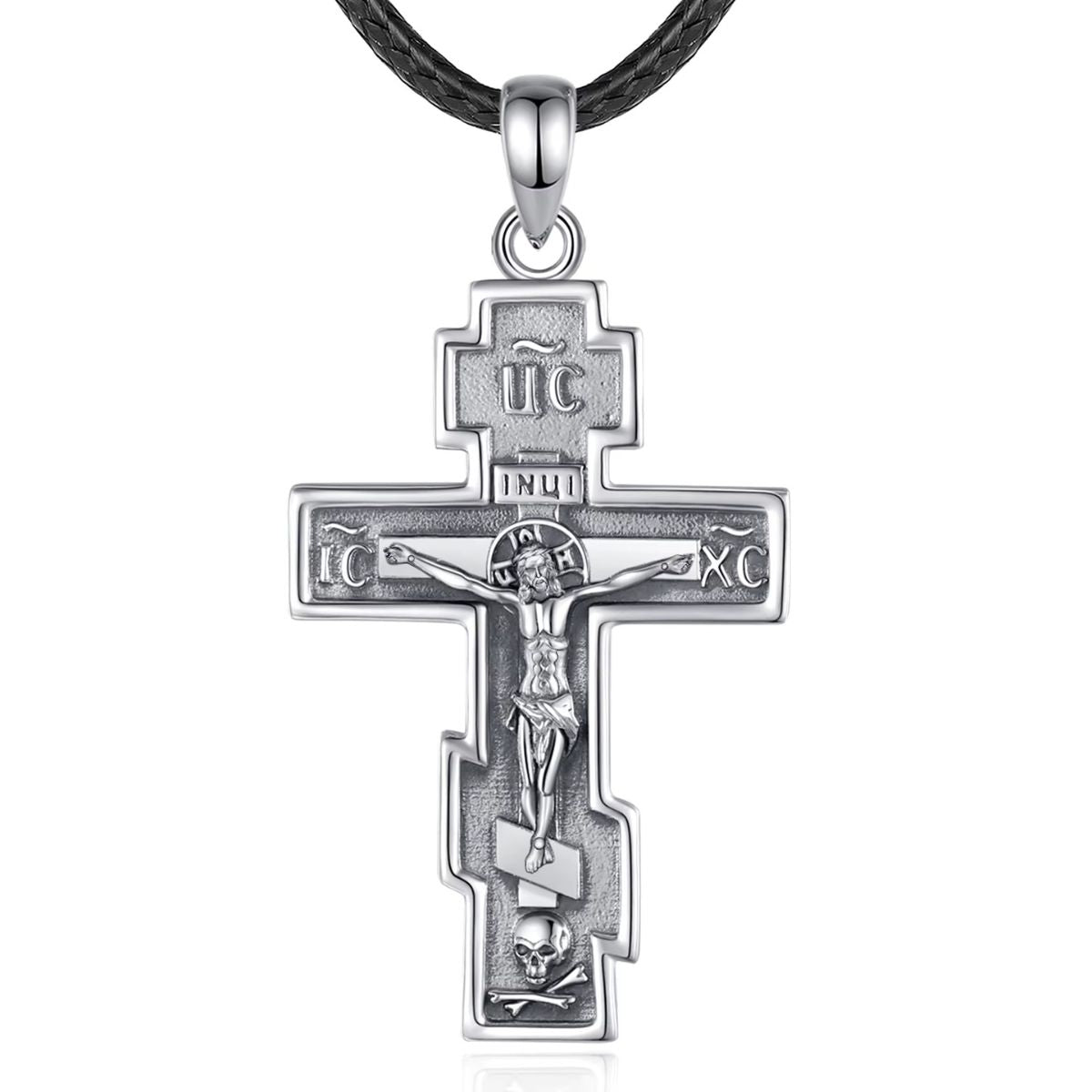 Crucifix Silver Christian Necklaces Sterling Silver Cross Necklace