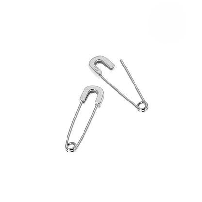 Sterling Silver Safety Pin Earrings