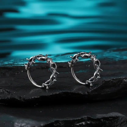Sterling Silver Thorn Earrings