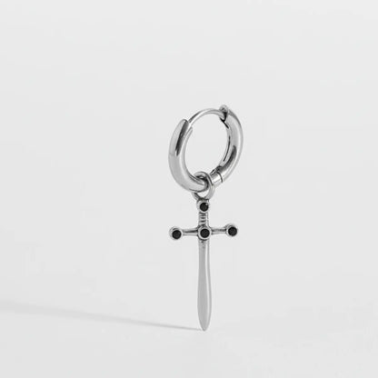Sword Blade Earrings Front