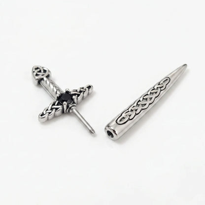 Sword Earrings Through Ear Style A Details