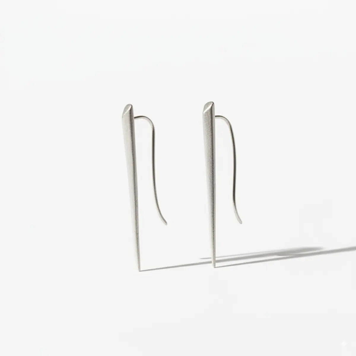 Tapered Spike Drop Earrings Side