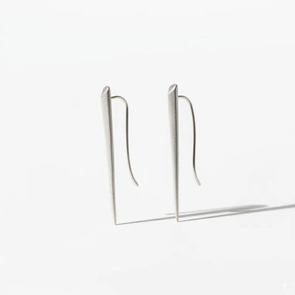 Tapered Spike Drop Earrings Side