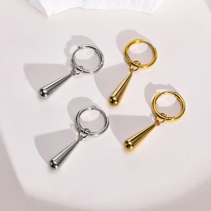 Teardrop Hoop Earrings Silver and Gold