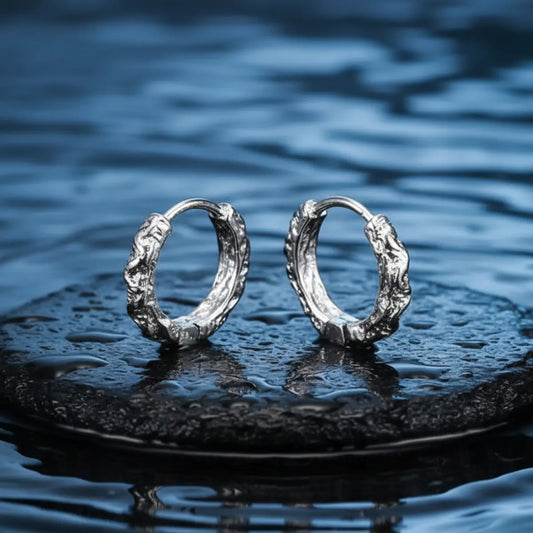 Textured Huggie Hoop Earrings