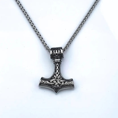 Thor's Hammer Mjolnir Necklace Pendant with Chain