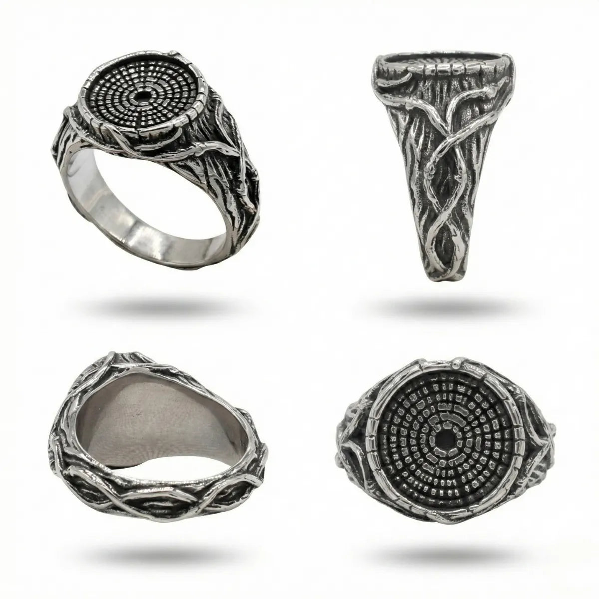 Tree Ring Texture Thorn Ring Multi Angle Details