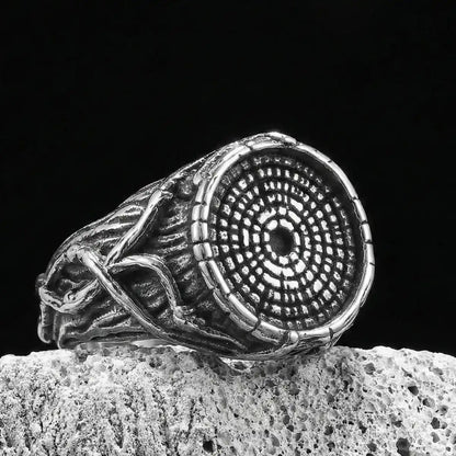 Tree Ring Texture Thorn Ring