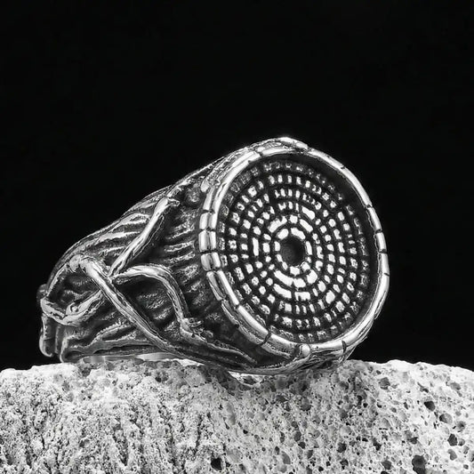 Tree Ring Texture Thorn Ring