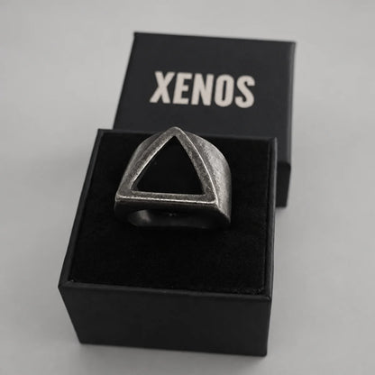 Triangle Ring Vintage Silver Packaging Box View
