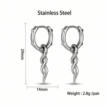 Twisted Spike Drop Earrings Dimensions and Weight