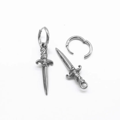 Viking Dagger Earrings Side