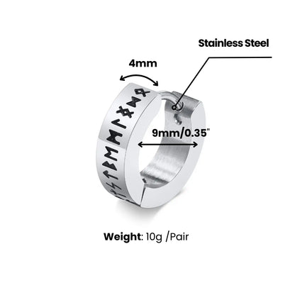 Viking Hoop Earrings Dimensions and Weight