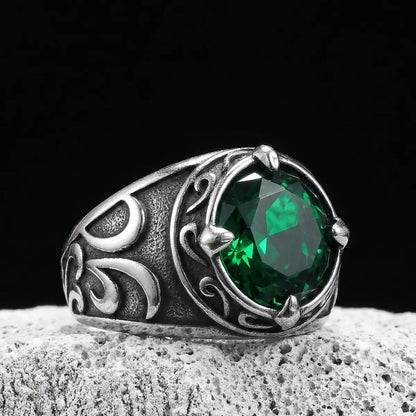 Vintage Green Stone Ring