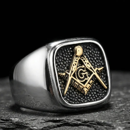 Vintage Masonic Signet Ring Gold