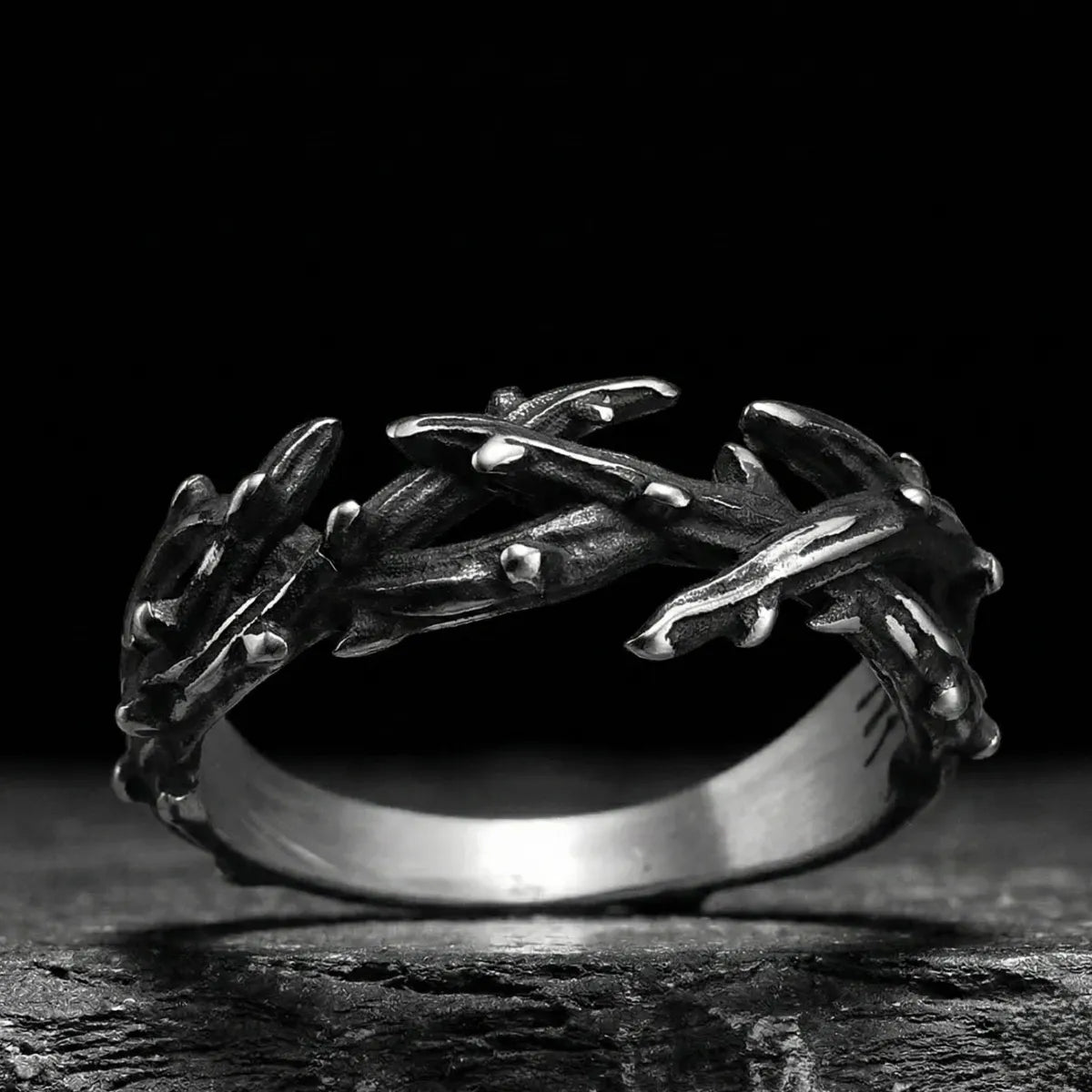 Vintage Silver Crown of Thorns Ring