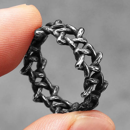 Vintage Silver Hexagram Thorn Ring Details