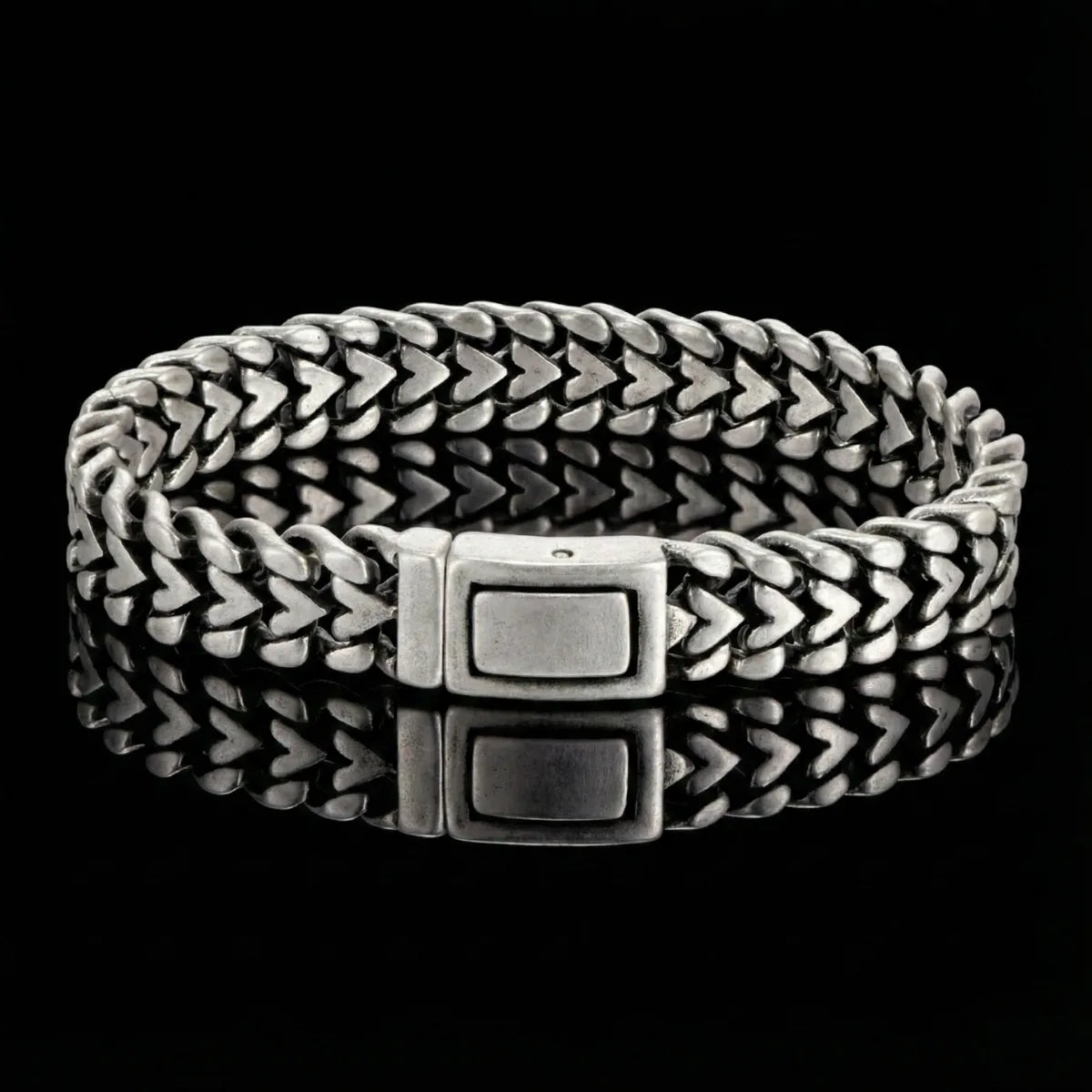 Vintage Silver Wheat Chain Bracelet