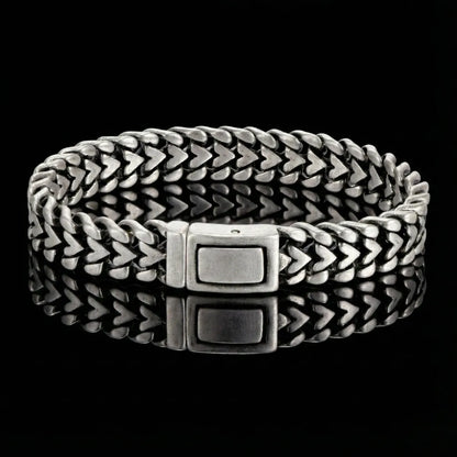 Vintage Silver Wheat Chain Bracelet