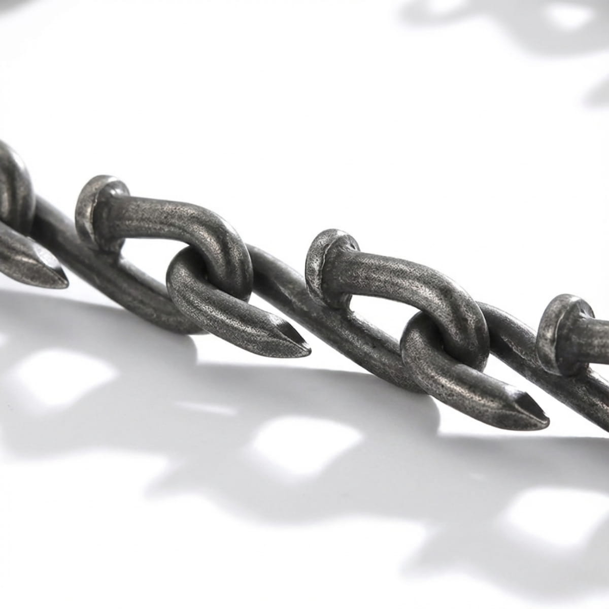 Vintage Steel Nail Bracelet Close Up