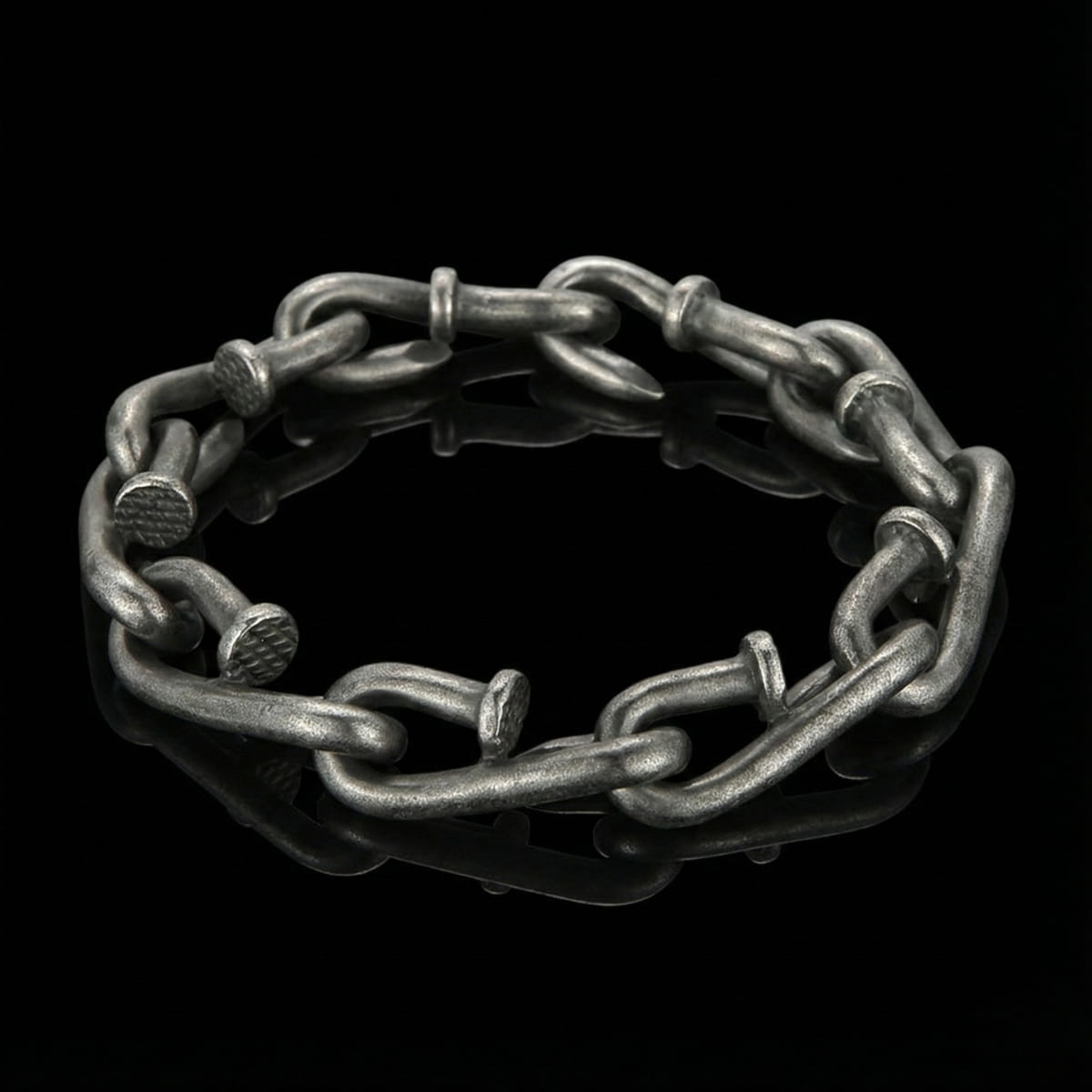 Vintage Steel Nail Bracelet