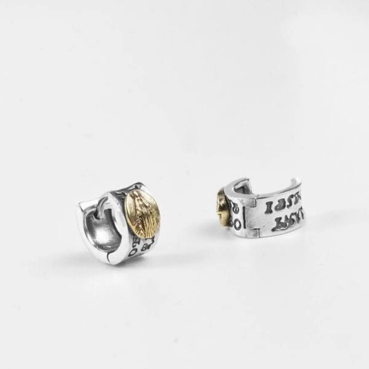 Boucles d’Oreilles Créoles Vierge Marie