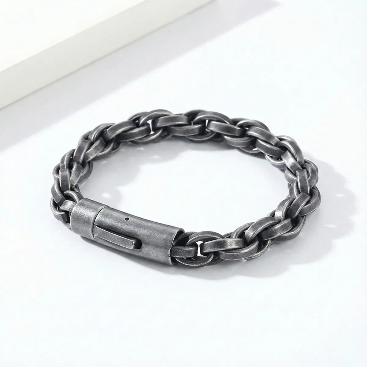 Wheat Chain Bracelet Vintage Steel Details