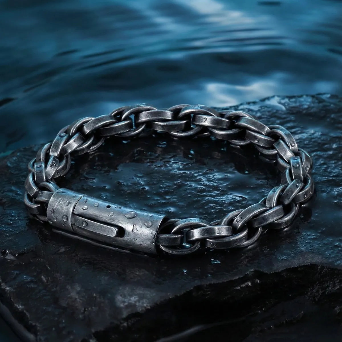 Wheat Chain Bracelet Vintage Steel