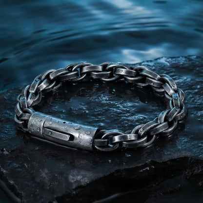 Wheat Chain Bracelet Vintage Steel