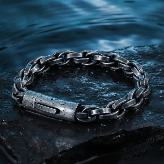 Wheat Chain Bracelet Vintage Steel