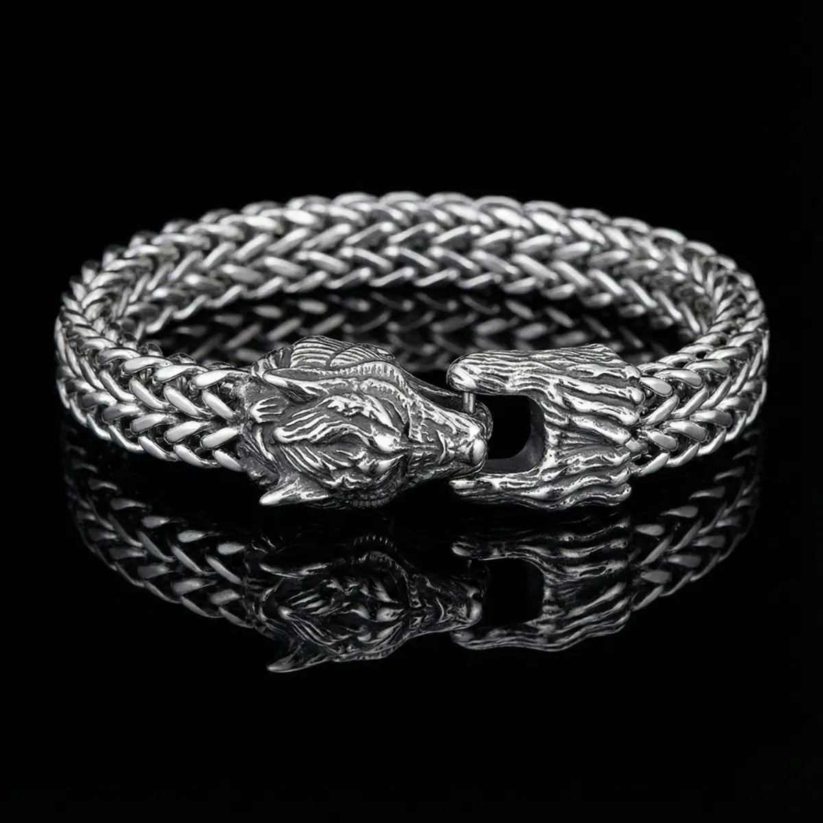 Wolf Head Chain Bracelet
